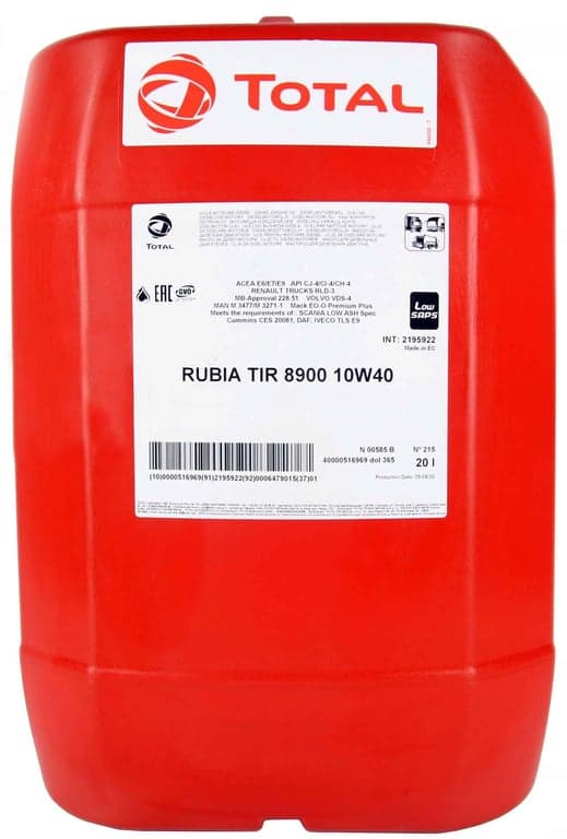 Total моторна олива Rubia TIR 8900 10W-40 — Total