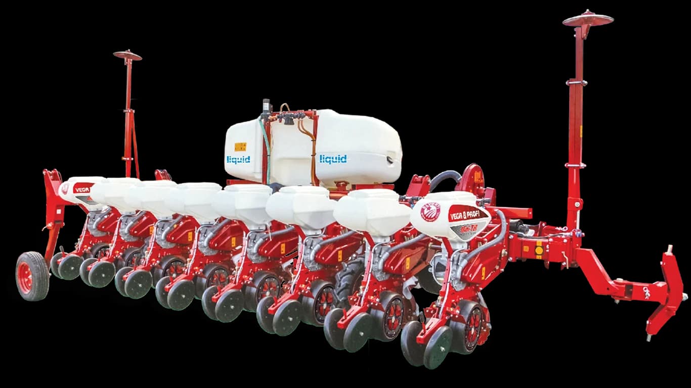 Precision planter Elvorti VEGA 8 PROFI with a device for applying liquid complex fertilizers — Elvorti
