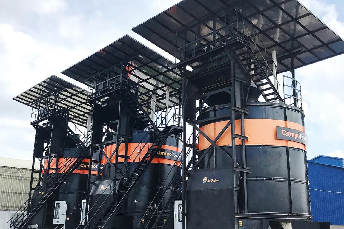 Manure separator & composter Big Dutchman CompoTower — Big Dutchman