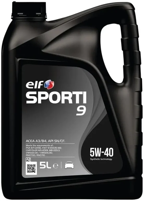 Elf моторна олива Sporti 9 5W-40 — Elf