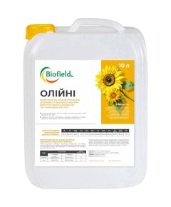Гумат калію для соняшника та ріпаку Biofield Олійні — мікродобриво з бором (10 л)