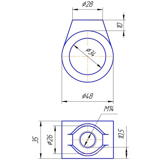 645830.W Втулка пальця шнека d30