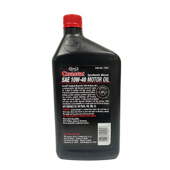 Масло моторное Coastal Synthetic blend 10W-40